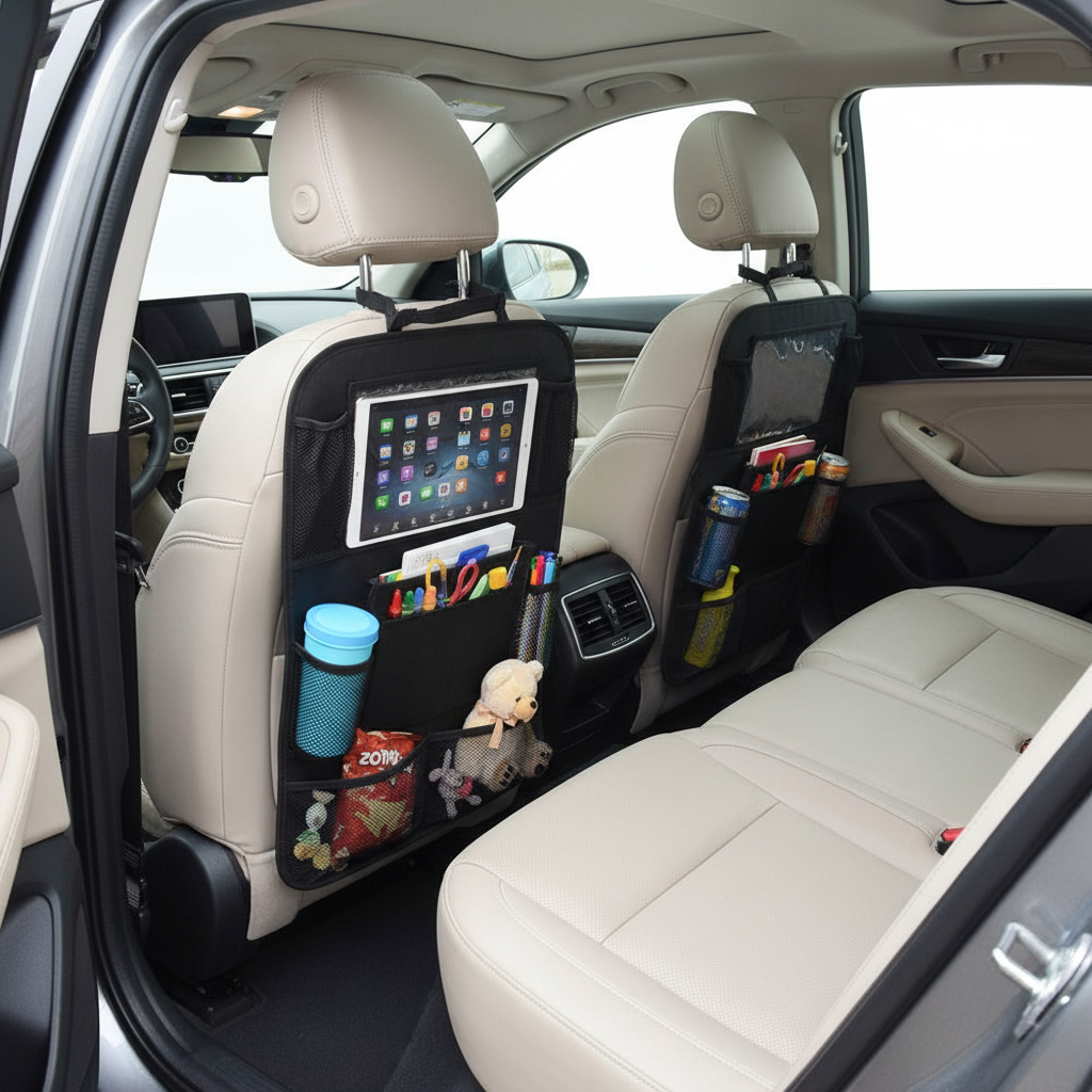Car Seat Organizer in Full Car View