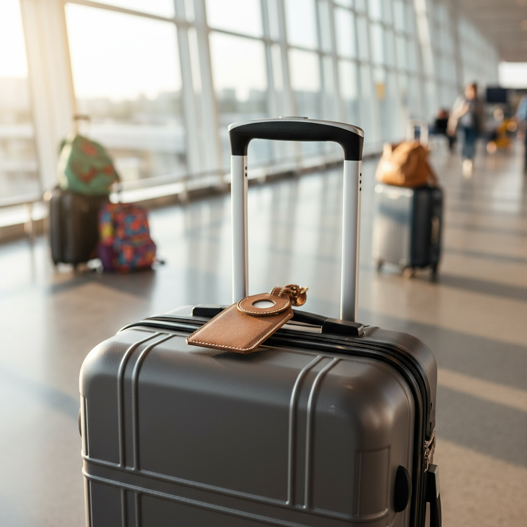 Luggage tag at airport