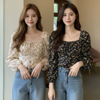 Two Women Wearing French Floral Shirts