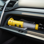 Yellow Car Emergency Tool in Glove Box